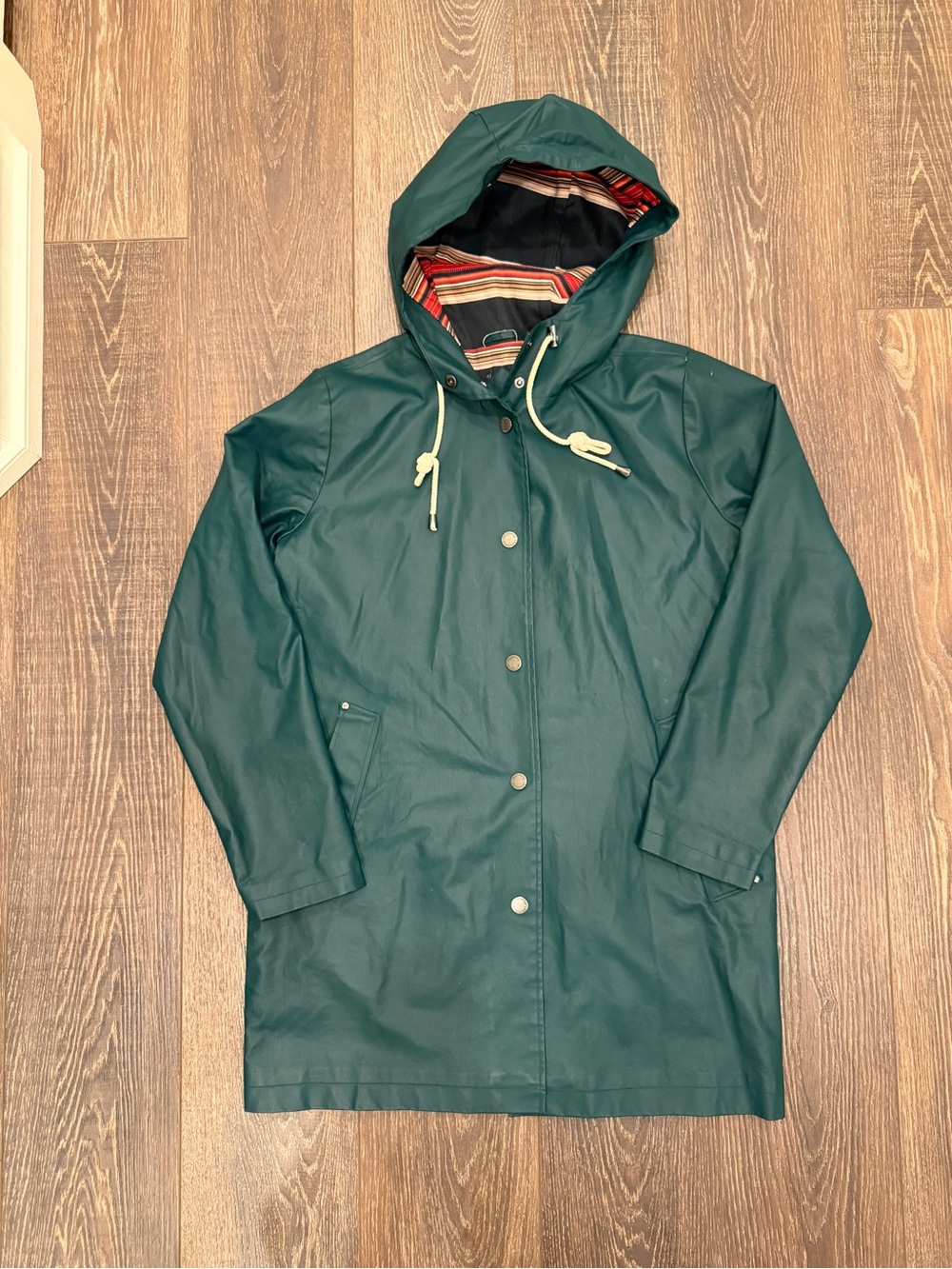 Pendleton Hooded Raincoat Jacket - Dark Green - Picture 2 of 11